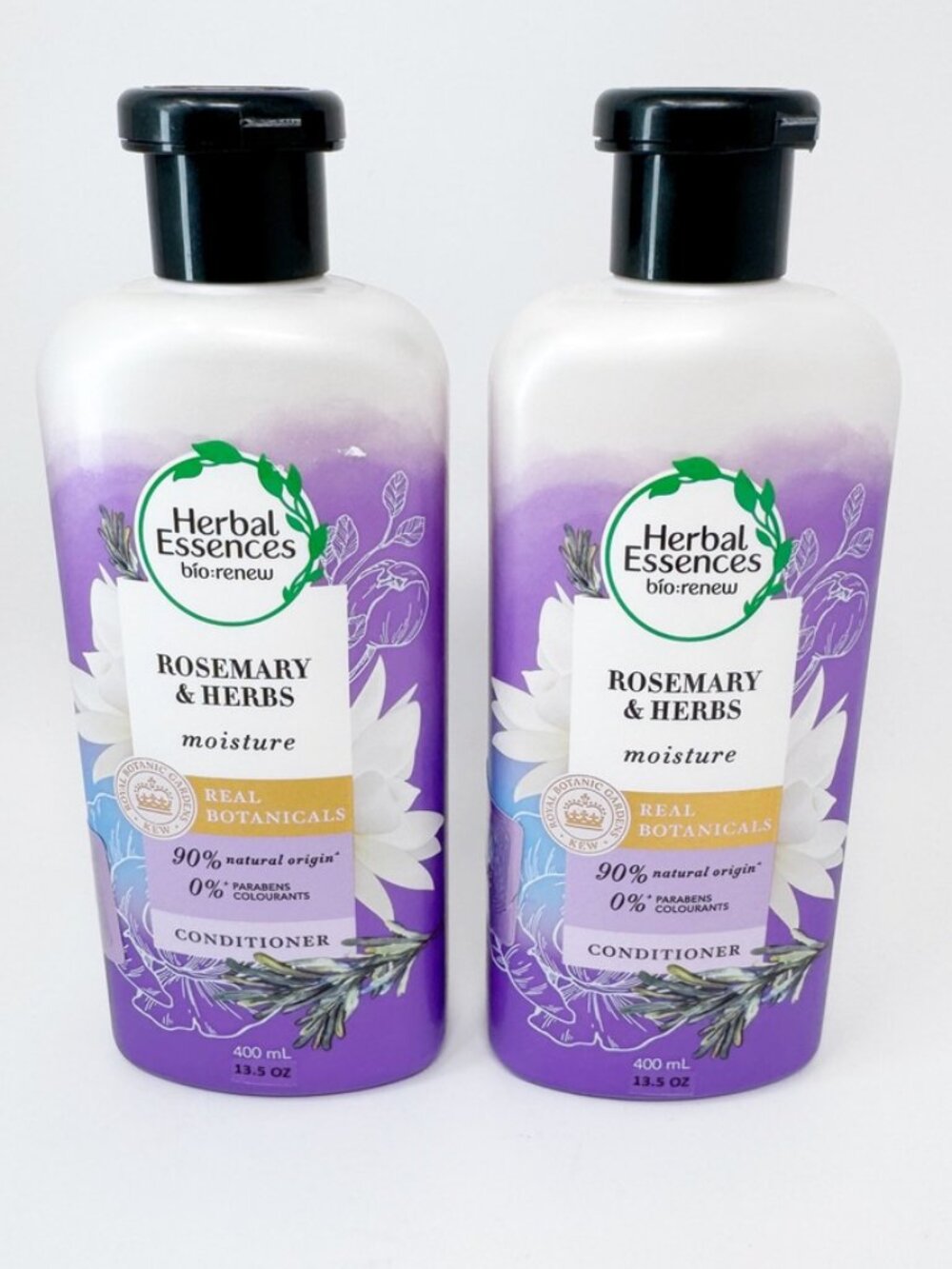 2 Herbal Essences Rosemary & Herbs CONDITIONER Bio Renew Naked  13.5 oz  NEW